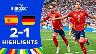 Spain vs Germany 21 HIGHLIGHTS  EURO 2024 [upl. by Eelyam]