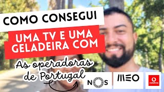 UMA GELADEIRA E UMA TELEVISÃO APENAS COM PLANO DE TELEFONE EM PORTUGAL 🇵🇹 [upl. by Thaddaus]