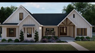 MODERN FARMHOUSE PLAN 96300409 WITH INTERIOR [upl. by Giarla57]