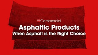 When is an Asphaltic System the Right Choice  GAF Roofing [upl. by Nallek]