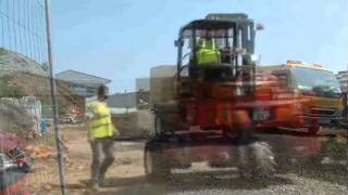 Operating A Moffett Truck Mounted Forklift On Site [upl. by Sivie]