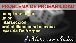 Probabilidad álgebra de sucesos 01 SELECTIVIDAD EBAU [upl. by Randa547]