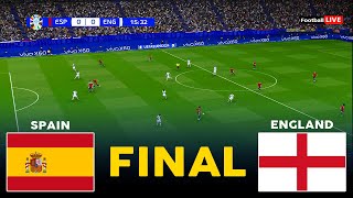 Spain Vs England  FINAL UEFA Euro 2024  Full Match All Goals  Realistic PES Gameplay [upl. by Vasta]