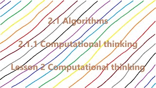 Computational thinking  211 Computational thinking  21 Algorithms  J277 [upl. by Senecal]