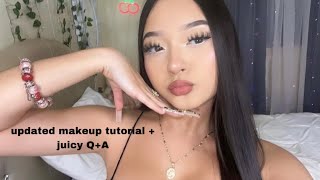 UPDATED MAKEUP TUTORIAL  juicy QampA [upl. by Reede]