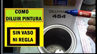 COMO PREPARARDiluir PINTURA bicapa o poliester de auto PARA PISTOLA O SOPLETEsin vaso y sin regla [upl. by Atiugal947]