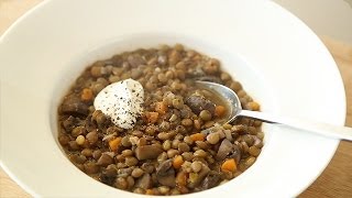 Mushroom and Lentil Soup  Everyday Food with Sarah Carey [upl. by Alyac]