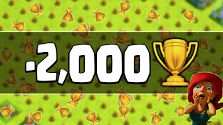 LOSING 0VER 2000 TROPHIES  Clash of Clans  What is Happening [upl. by Boswell]