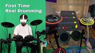 VR drummer tries to play a real drum for the first time [upl. by Emmery]