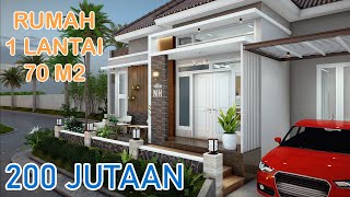 Rumah 1 Lantai 70 M2 200 jutaan  house design low budget [upl. by Tavis]