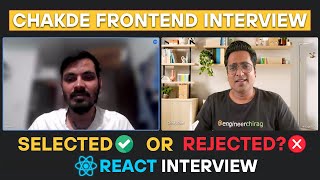 35 Years Experienced React JS Interview  Chakde Frontend Interview EP  08 [upl. by Llemrej483]