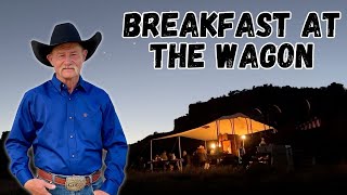 Wyoming Cowboy Breakfast  Sourdough Pancakes at the Chuck Wagon [upl. by Schild318]