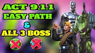 Mcoc Act 911 Easy Path amp all 3 boss [upl. by Novanod]