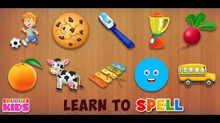 English Spelling Game  Free App from EduBuzzKids for Android PhonesTablets [upl. by Bixler]