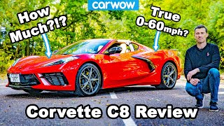 2020 Corvette C8 review see how quick it is 060mph  14mile And the shocking UK price [upl. by Norred]