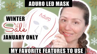 ADURO LED MASK SALE  MY FAVORITE FEATURES TO USE ledlighttherapy [upl. by Elpmet]