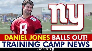 Daniel Jones BALLS OUT At Giants Training Camp  Giants News on Greg Van Roten Dane Belton [upl. by Dnalsor]