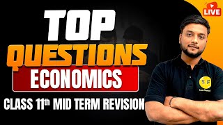 Class 11th Top important Questions of Economics 202425  Live Mid Term Revision with Vipul Sir [upl. by Brandwein924]