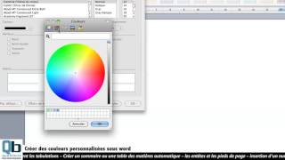 Tutoriel Comment créer une couleur personnalisée sous word [upl. by Nataline]