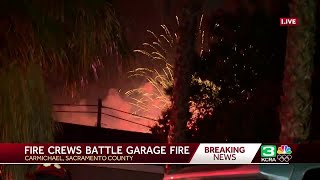 Sac Metro Fire crews face a busy night as illegal fireworks are set off through the region [upl. by Charters465]