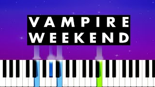 Vampire Weekend  Campus Piano Tutorial [upl. by Akilat]