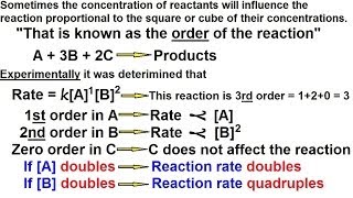 Chemistry  Chemical Kinetics 6 of 30 Reaction Order  Defined [upl. by Oirromed]