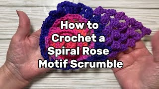 Easy Freeform Crochet Tutorial PopcornStitch Ruffle amp Rose Motif for Everyone [upl. by Kati341]