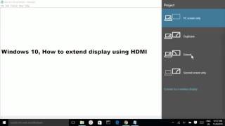 Windows 10 How to extend display using HDMI [upl. by Neyud]