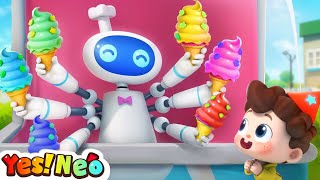 Ice Cream Robot  Colors Song  Kids Songs amp Cartoons  Starhat Neo  Yes Neo [upl. by Odrarej344]