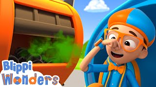 Blippi Animated Series  Garbage Truck  Vehicle Videos For Kids  Cartoons For Kids [upl. by Atilrak462]