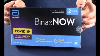 BinaxNow AtHome Covid19 Testing Kit Tutorial [upl. by Mcgray]