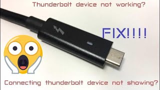 How to fix thunderbolt device not working or connecting [upl. by Lindly140]