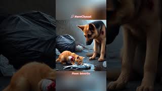 The alcoholic father kicked the kitten out of the house but a dog saved the kitten [upl. by Strage]