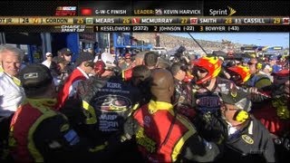 Clint Bowyer And Jeff Gordon Fight Crew Fight in Garage FULL [upl. by Iblok650]