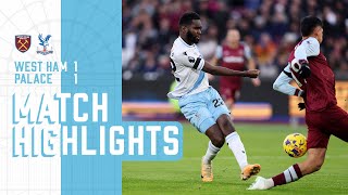 Premier League Highlights  West Ham United 11 Crystal Palace [upl. by Solita]