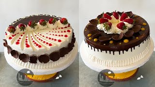 tutorial para decorar pasteles con ganache de chocolate y canelones [upl. by Waechter]