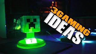 3 GAMING IDEAS to decorate your room [upl. by Rabah]