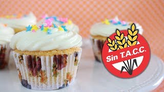 CÓMO HACER CUPCAKES PARA CELÍACOS ♥ Receta Sin TACC│ Vainilla Crocante [upl. by Birk971]