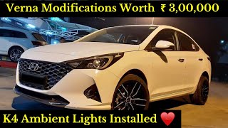 Verna Modifications Worth ₹ 300000  16quot Alloys For verna  2022 verna modifications [upl. by Bonnette]