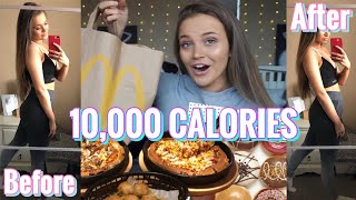 10000 CALORIE CHALLENGE EPIC cheat day🤤 [upl. by Suitangi193]