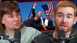 Theo and Andrew Santino React to the Shooting of Donald Trump [upl. by Dorothi518]