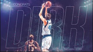 Dirk Nowitzki Passes Wilt Full Tribute and Highlights  180319 [upl. by Lucian]