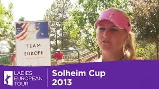 Anna Nordqvist Interview Solheim Cup 2013 [upl. by Corneille]