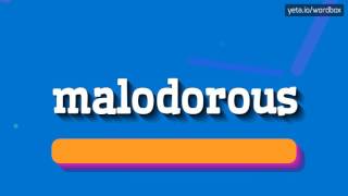 MALODOROUS  HOW TO PRONOUNCE IT [upl. by Heise524]