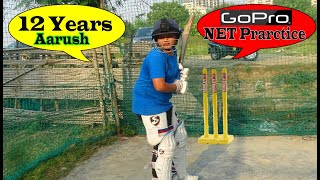 12 Years Left Hand Batsman Helmet Camera POV  GoPro Cricket POV [upl. by Ailehc]