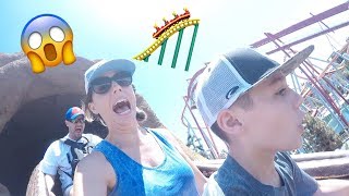 Scary Roller Coaster Ride  Extreme Family Fun [upl. by Lanod]