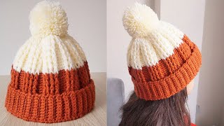 tutorial gorro crochet facil principiantes  with subtitles in several lenguage [upl. by Nolur]