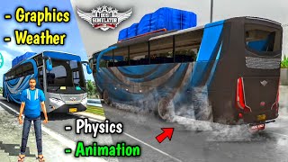 Graphics Animation Weather Physics  Big Updates for Bus Simulator Indonesia  Bussid by Maleo [upl. by Tdnaltroc]