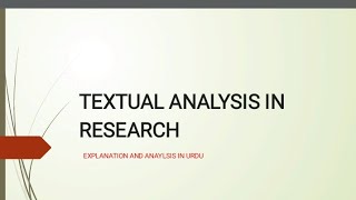 Textual Analysis in research Methodology  my notes 😊 [upl. by Brod]