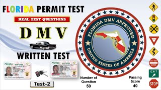 Florida DMV Written Test 2023 50 Questions with Explained Answers  Test2 [upl. by Saraann]